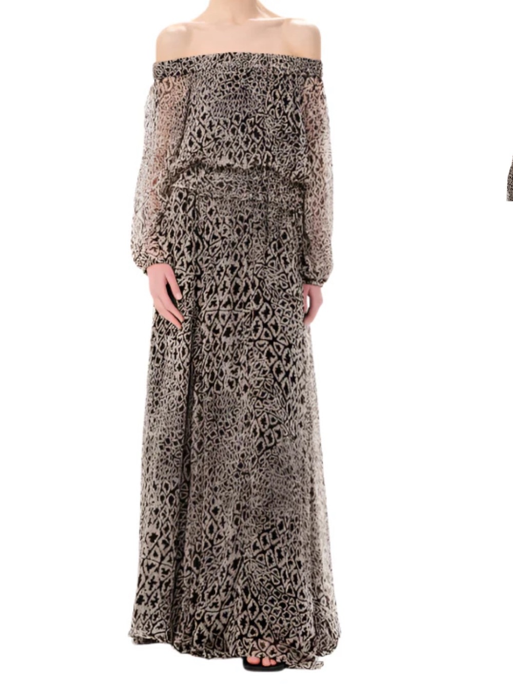 Maria Cher Baradero Malu Long Dress in Brown